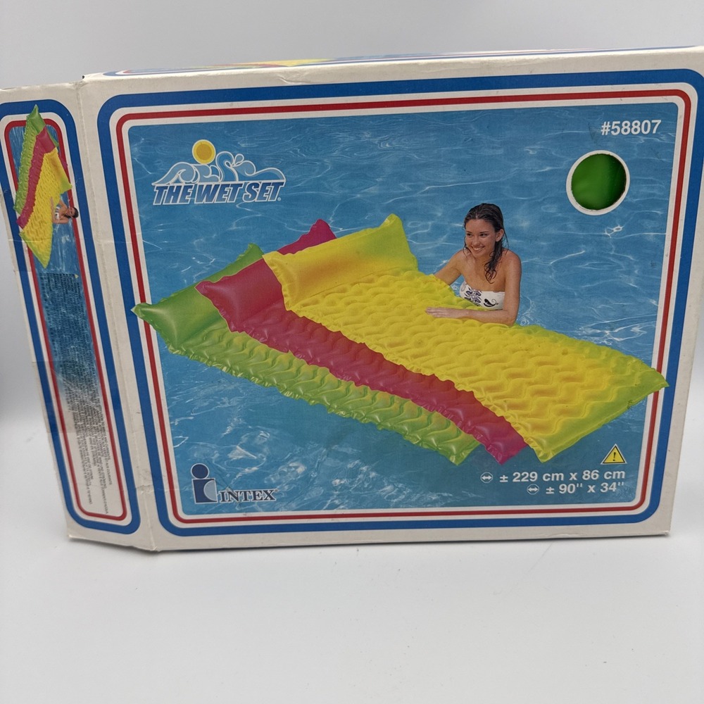 Vintage Intex The Wet Set Premium Wave‎ Mat 90" X 34" Green Brand New